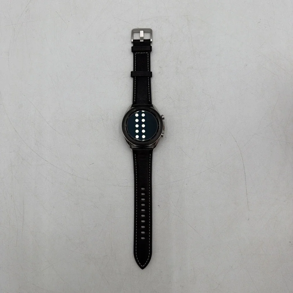 Samsung Galaxy Watch3 SM-R850 41mm Stainless Steel Black Leather GPS Tested